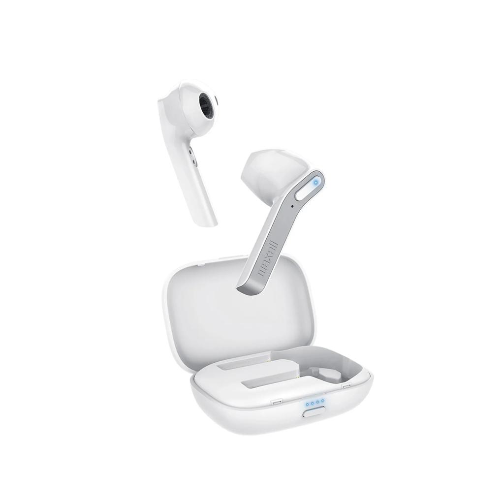 Блутут слушалки-тапи с докинг кутийка MAXELL Dynamic, True Wireless, бял