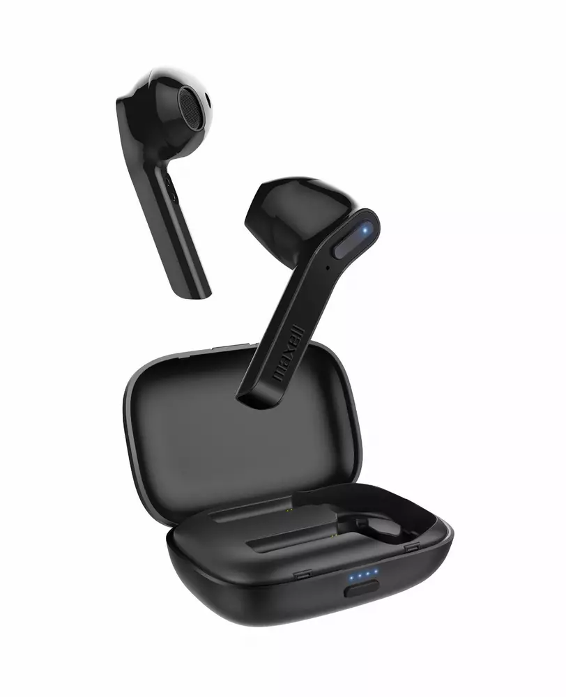 Блутут слушалки-тапи с докинг кутийка MAXELL Dynamic, True Wireless, черен