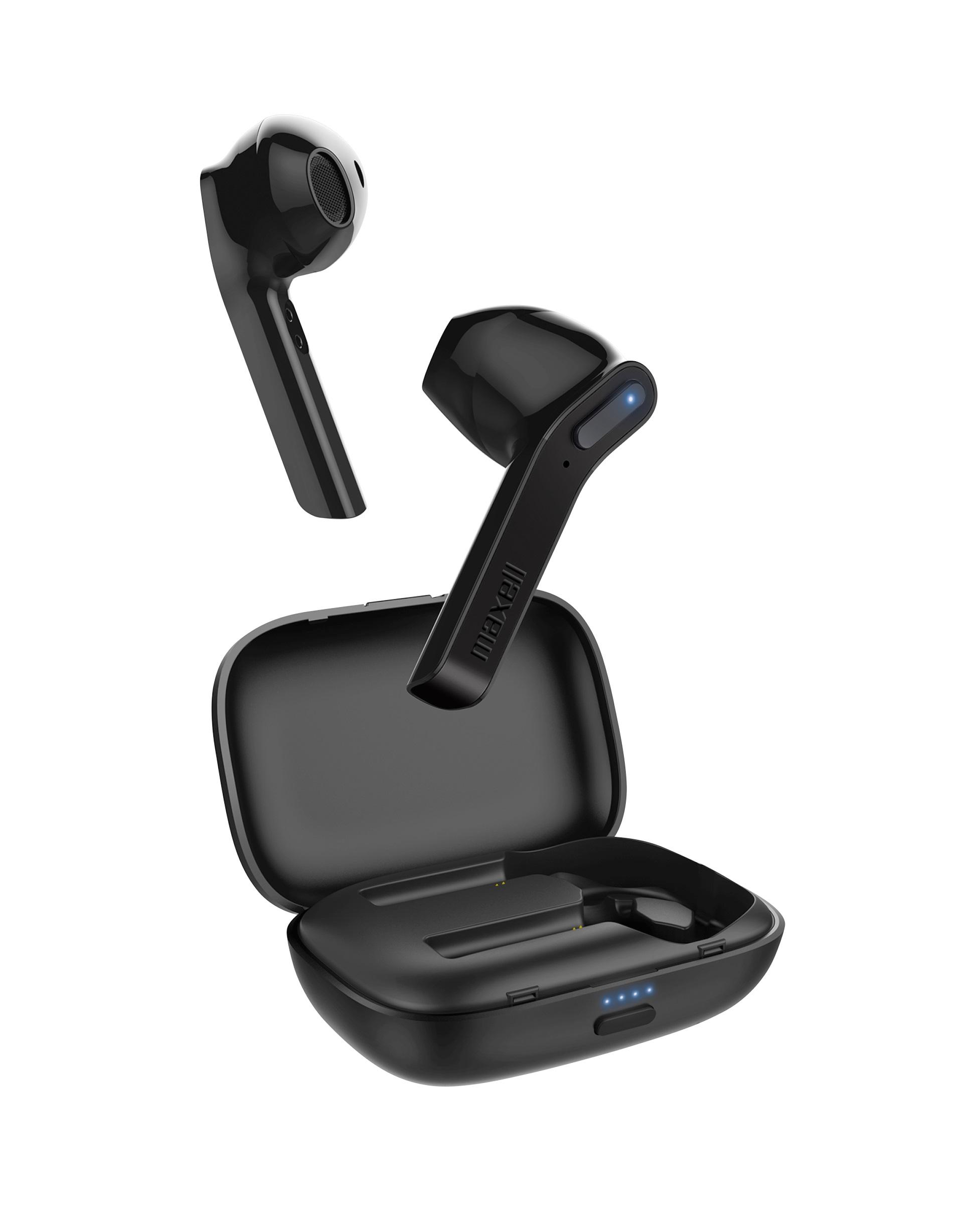 Блутут слушалки-тапи с докинг кутийка MAXELL Dynamic, True Wireless, черен