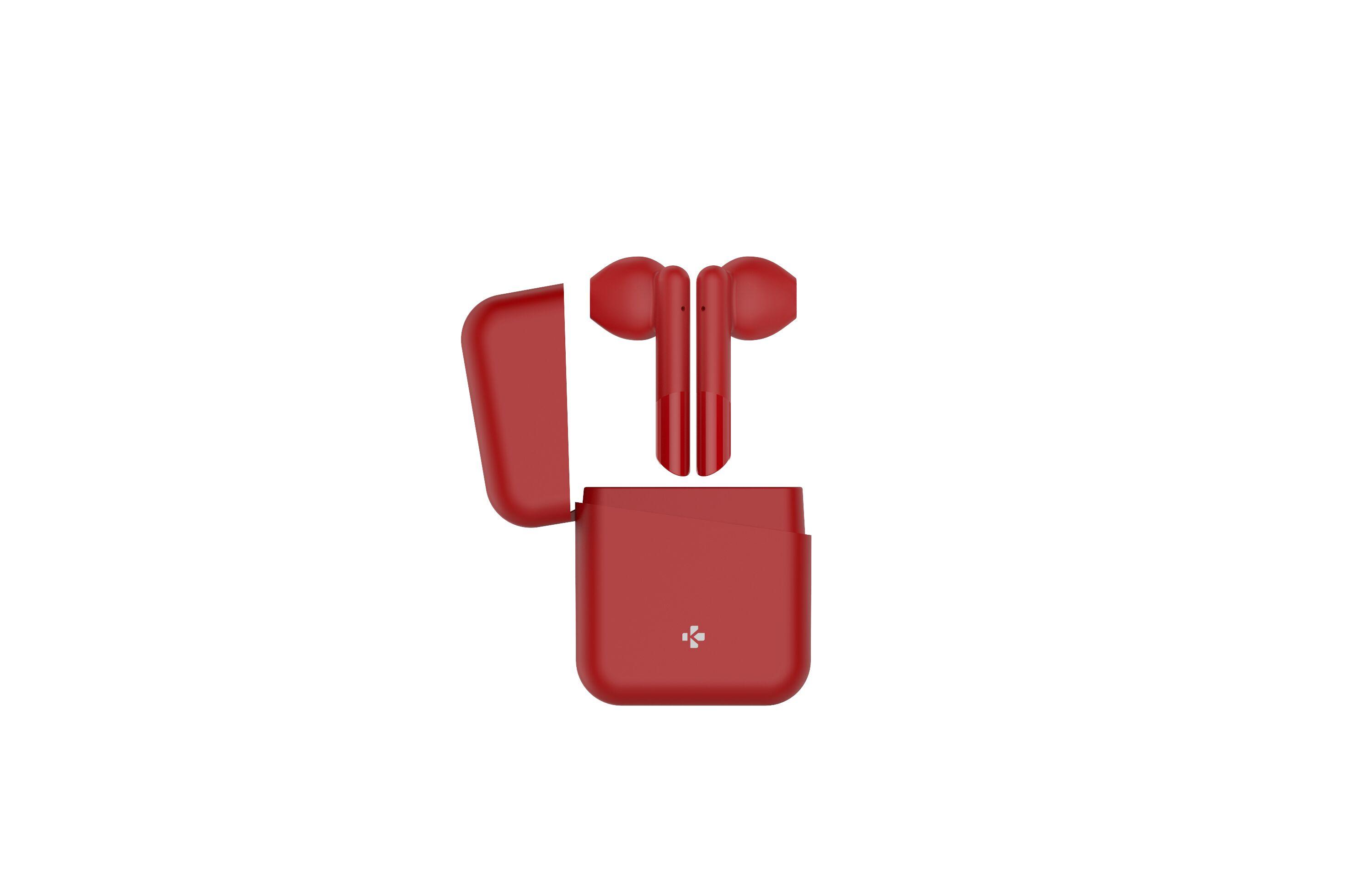 Блутут слушалки-тапи с докинг кутийка MyKronоz ZeBuds Lite, True Wireless, Червен