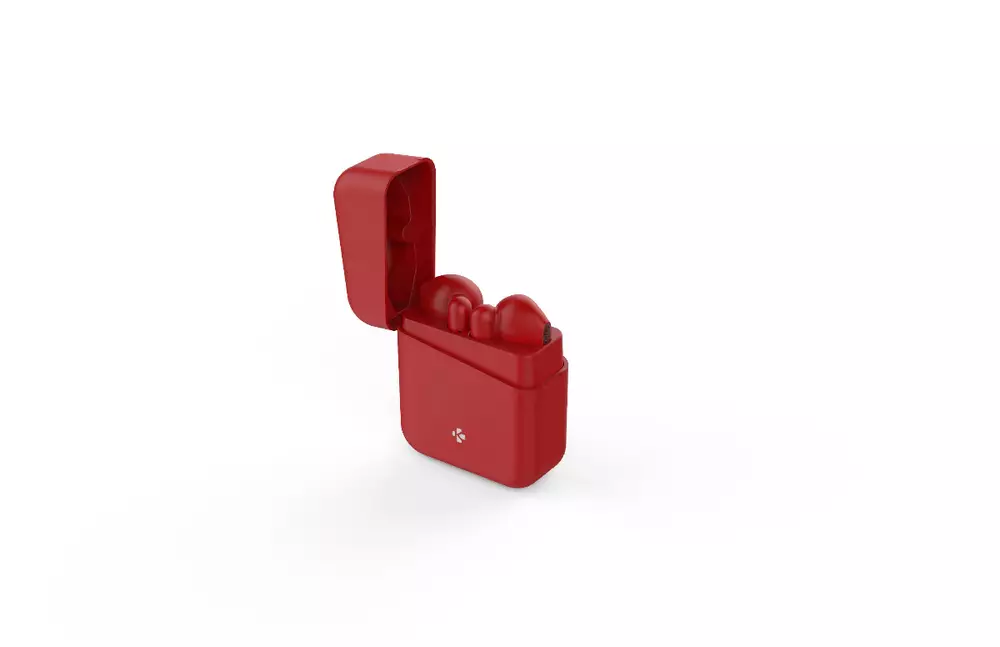 Блутут слушалки-тапи с докинг кутийка MyKronоz ZeBuds Lite, True Wireless, Червен