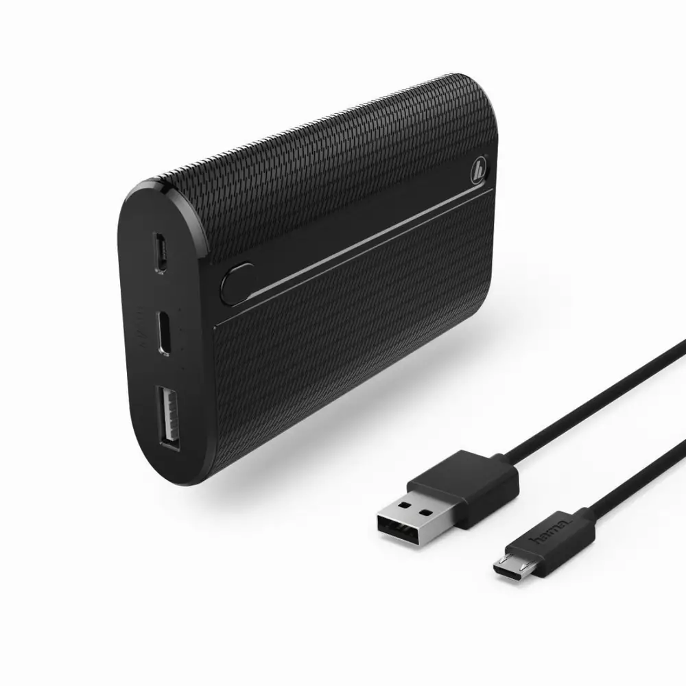Външна батерия HAMA Power Pack X7 7800 mAh, USB/USB-C, Черен
