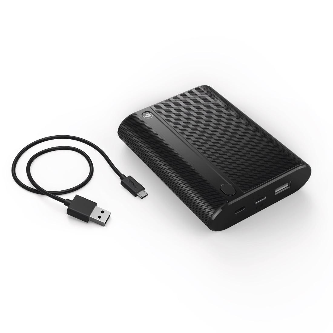 Външна батерия HAMA Power Pack X10, 10400 mAh, USB/USB-C, Черен