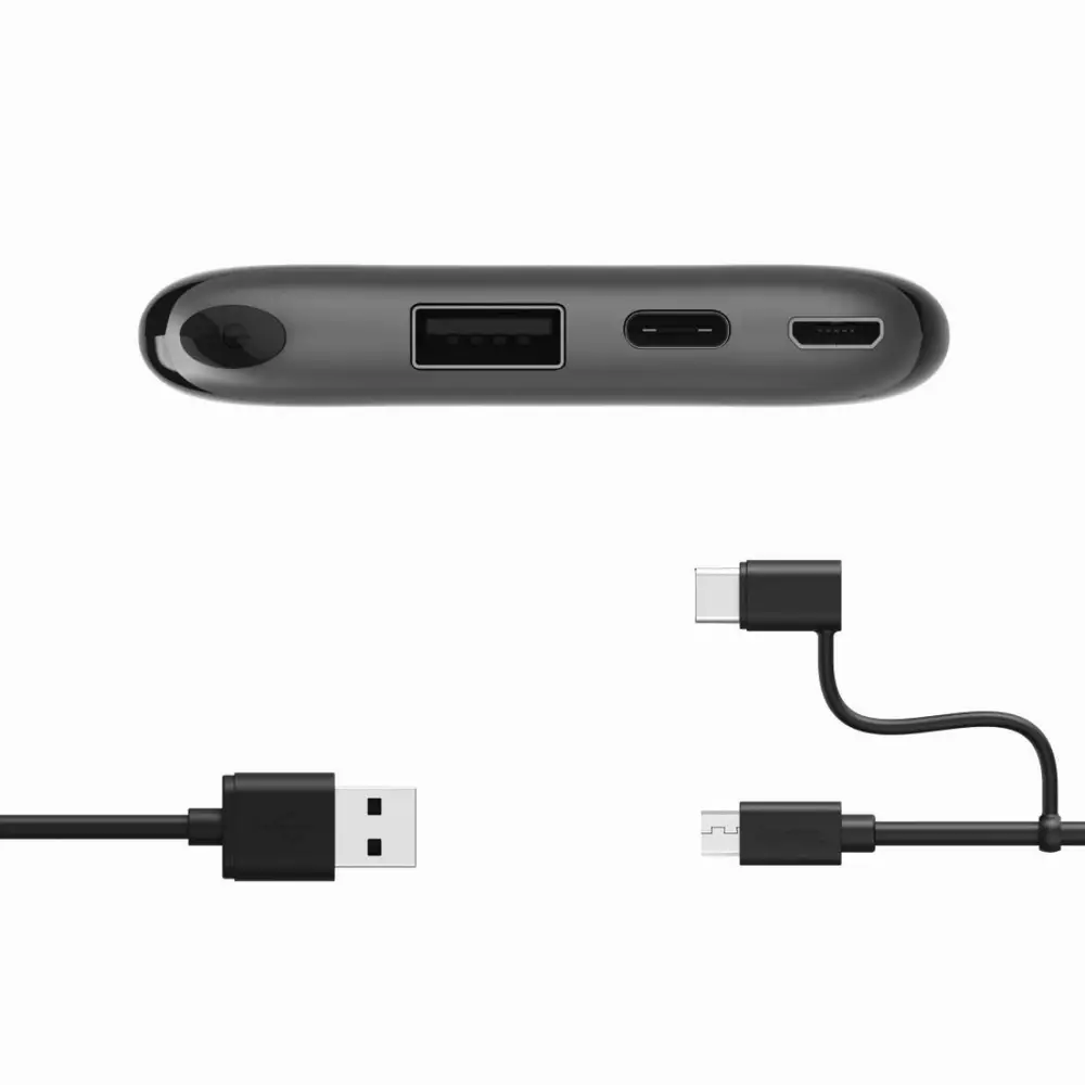 Външна батерия HAMA LED10S, 10000 mAh, Черен,Li-Polymer