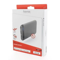 Външна батерия HAMA LED6S, 6000 mAh, Черен, Li-polymer