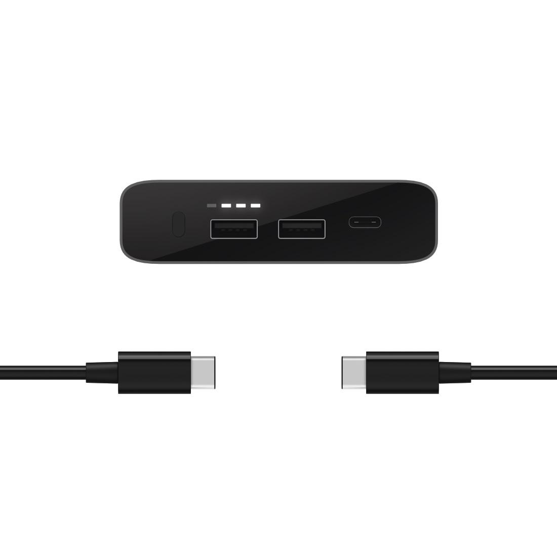 Външна батерия HAMA PD-27W60, 26800 mAh, USB-C/USB-A, Черен,60W/3A