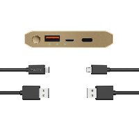 Външна батерия HAMA PA12, 12000 mAh, USB-C, Златист