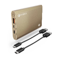 Външна батерия HAMA PA12, 12000 mAh, USB-C, Златист