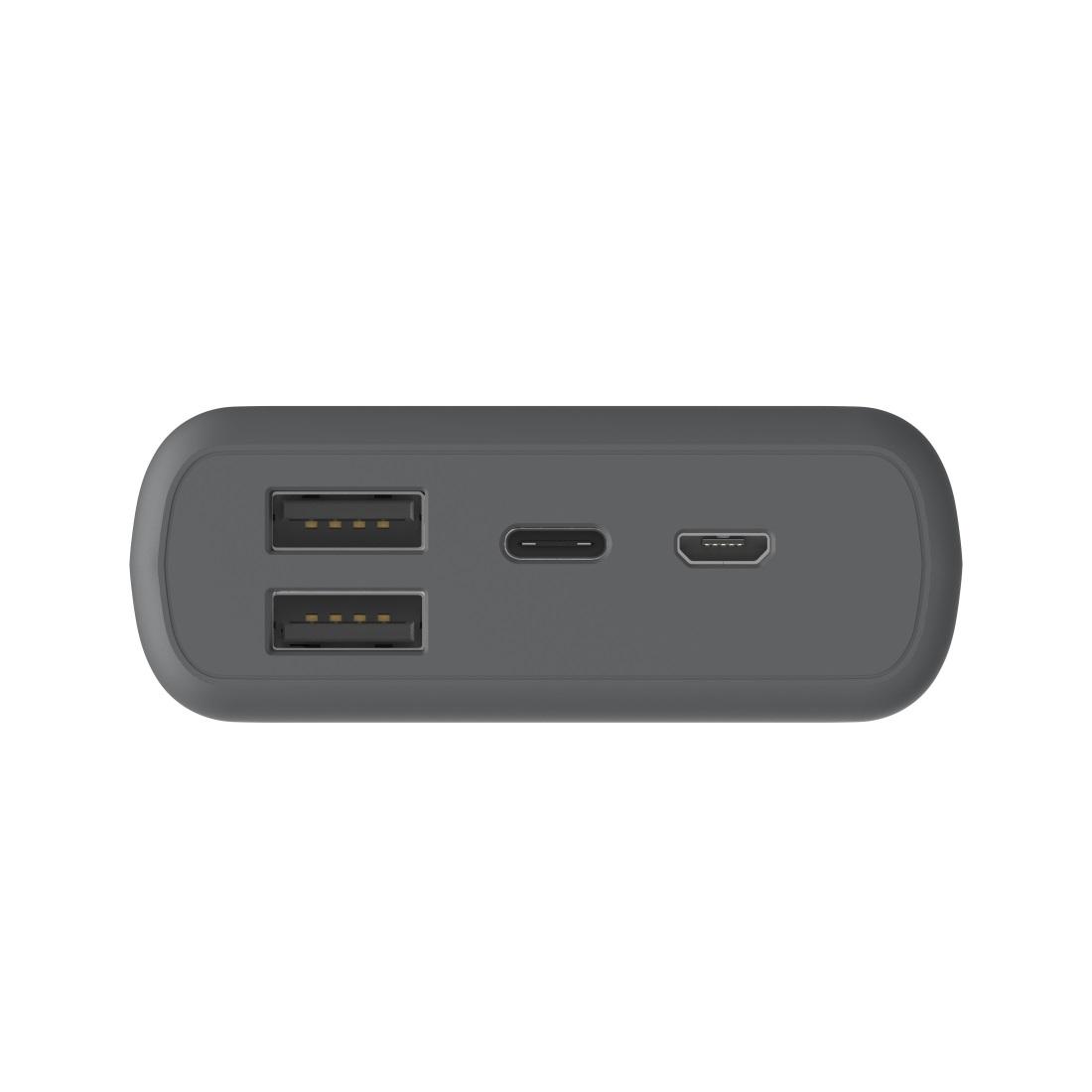 Външна батерия HAMA Supreme 20HD, 20000 mAh, LiPolym, USB-A/USB-C, Сив