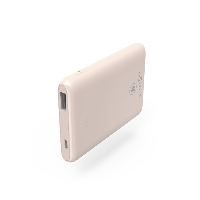 Външна батерия HAMA SLIM 5HD, 5000 mAh, LiPolym, USB-A, Розов