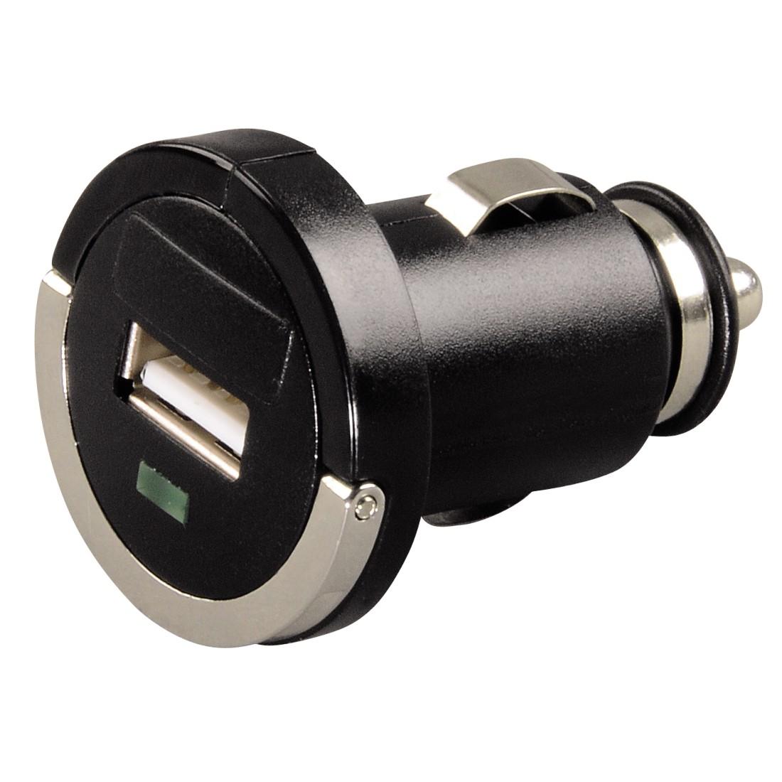 Зарядно за кола HAMA 12V-24V USB 1200 mA, Черен