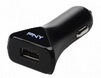 Зарядно за кола PNY Rapid, 12V/USB, 5V/2400mA, Черен