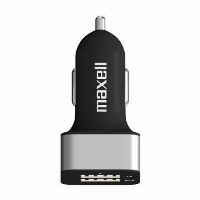 Зарядно за кола MAXELL DUAL с 2 изхода, 2 x USB, Черен/Сребрист