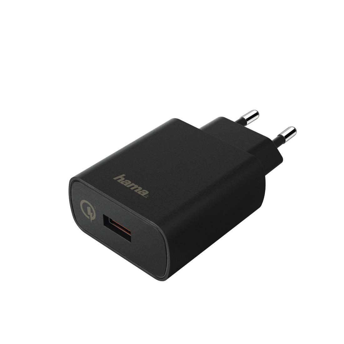 Cargador 220V Qualcomm Quick Charge 3.0 178238, USB-A Negro