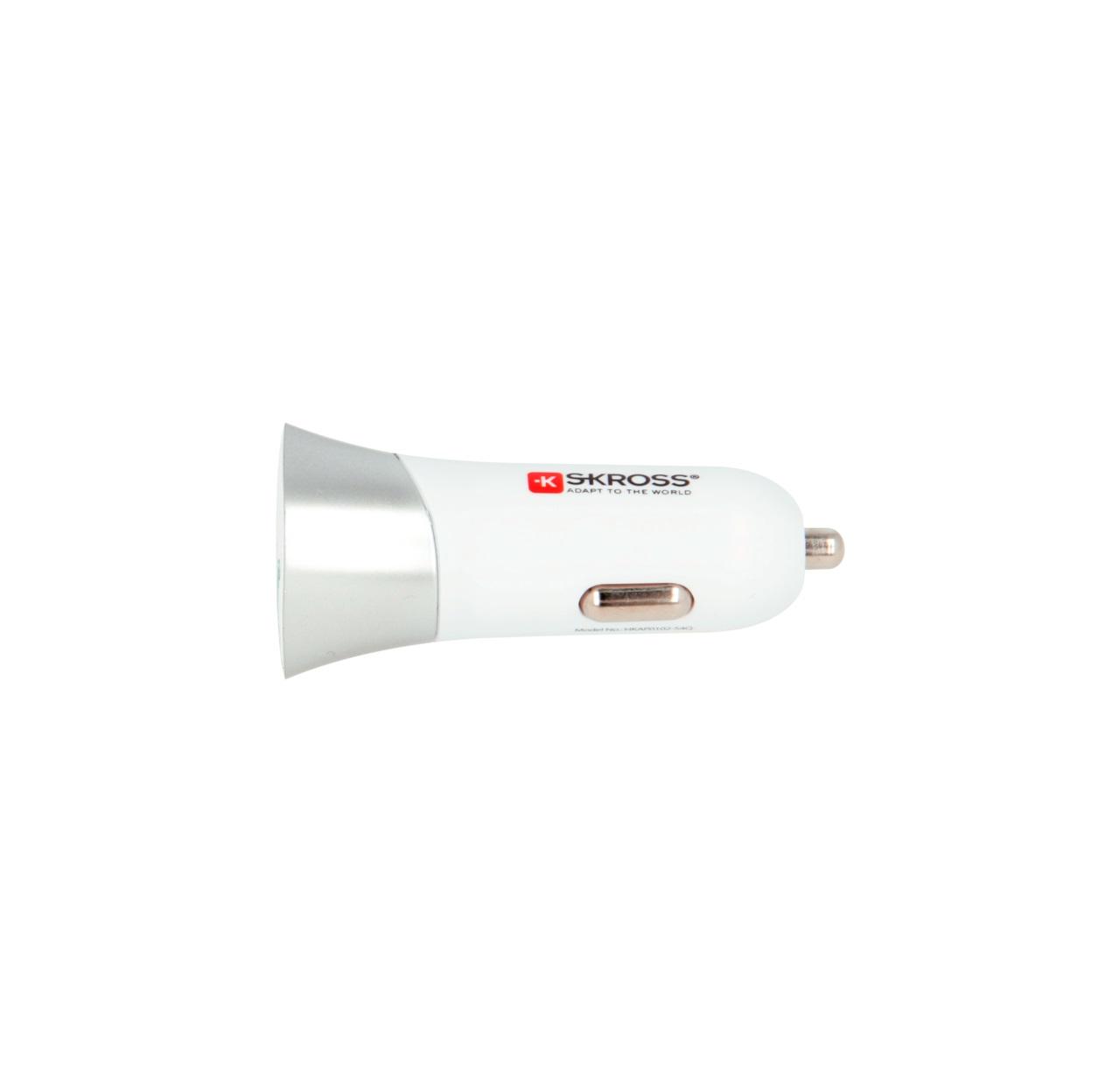Зарядно за кола SKROSS 2900615, 2 x USB-A, 5.4 А, Бял
