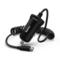 Зарядно за кола HAMA 178261, micro-USB, 2.4 A, Черен
