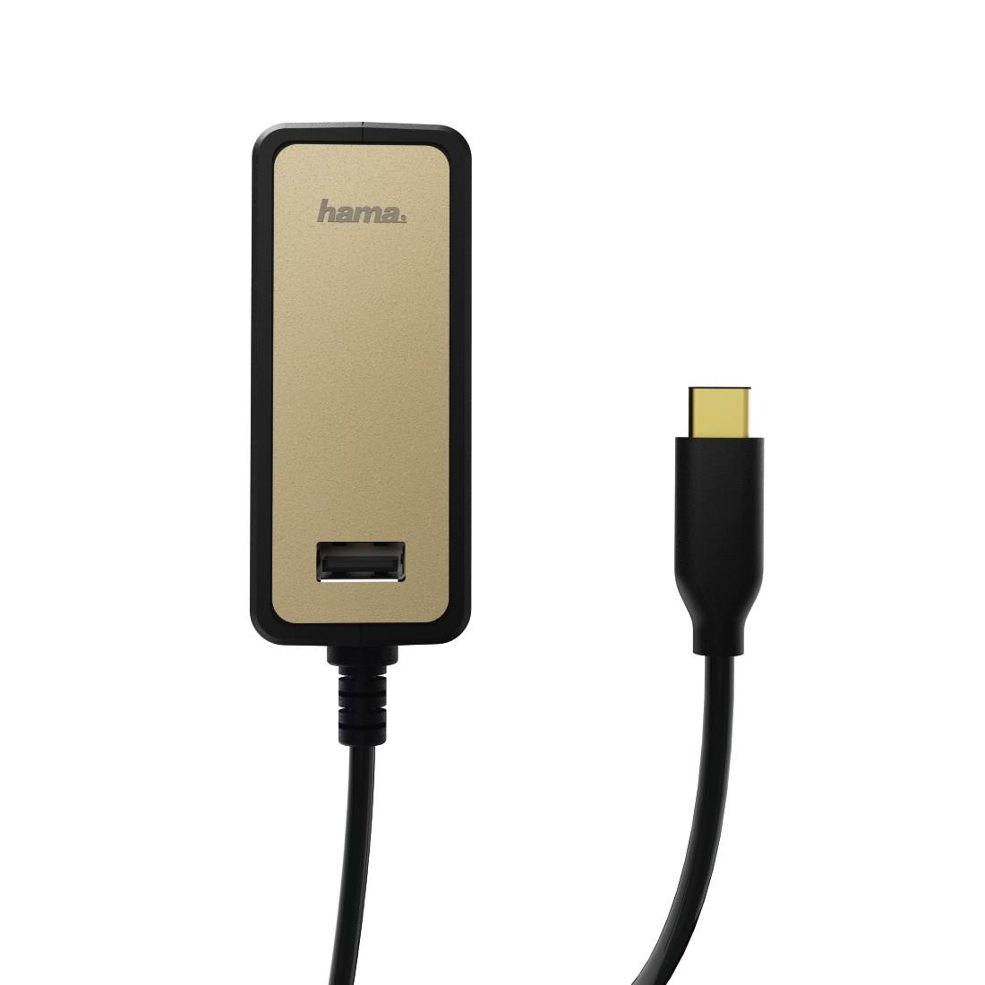 Зарядно с кабел HAMA 54184, 220V, 5-20V/60W, USB-A / USB-C PD( Power Delivery)