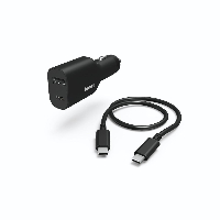 Зарядно за кола HAMA 54177, (PD), 5-20V/70W, USB-C Cable,1 m, Черен