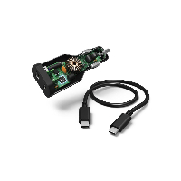 Зарядно за кола HAMA 54177, (PD), 5-20V/70W, USB-C Cable,1 m, Черен