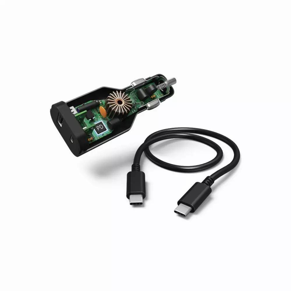 Зарядно за кола HAMA 54177, (PD), 5-20V/70W, USB-C Cable,1 m, Черен