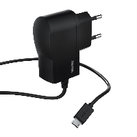 Зарядно HAMA 220V, micro USB, 1 A, с кабел, Черен
