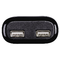 Зарядно 220V HAMA Auto-Detect 5 V/4.8 A, 2x USB, черен