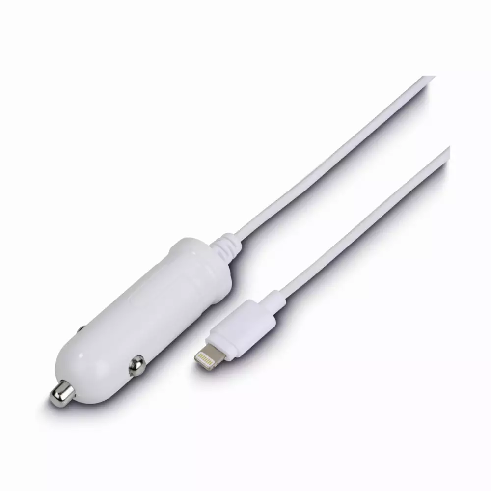 Зарядно за кола HAMA Lighning за Apple iPhone iPad, 5 V/2.4 A, бял