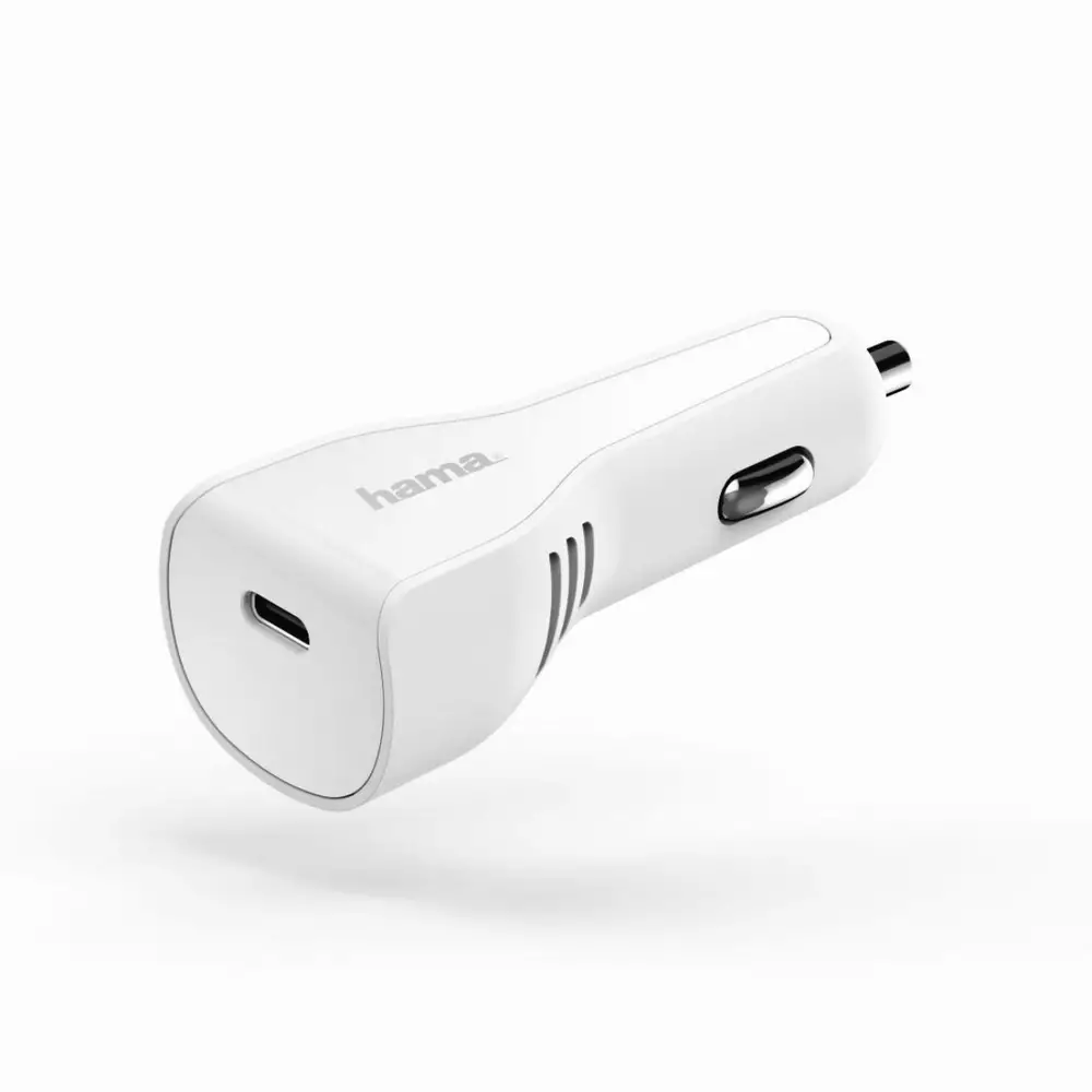 Зарядно за кола HAMA 183223, USB Type-C Port, Power Delivery (PD), 3A, 27W, Бял