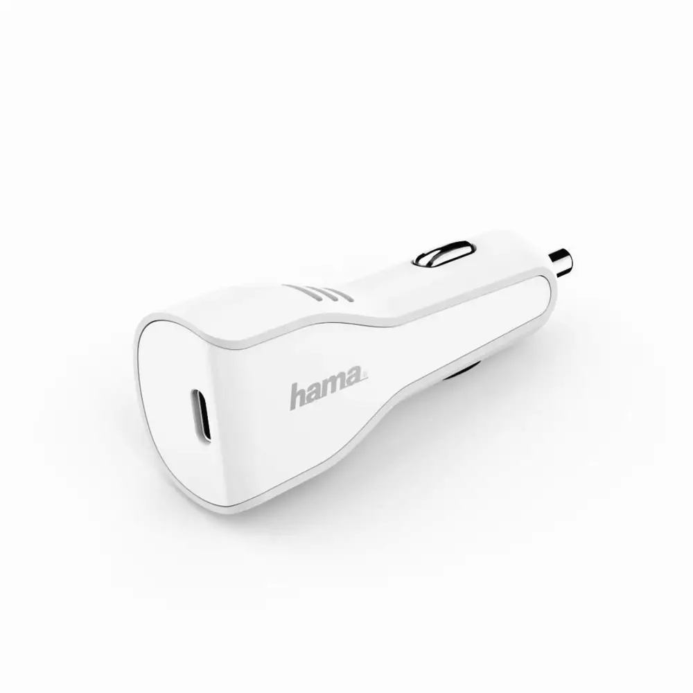 Зарядно за кола HAMA 183223, USB Type-C Port, Power Delivery (PD), 3A, 27W, Бял