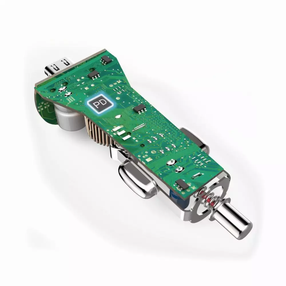 Зарядно за кола HAMA 183297, USB-C, USB-C-Lightning кабел, PD, 18 W, 1м, бял