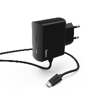 Зарядно HAMA 220V, micro USB, 2.4 A, Черен