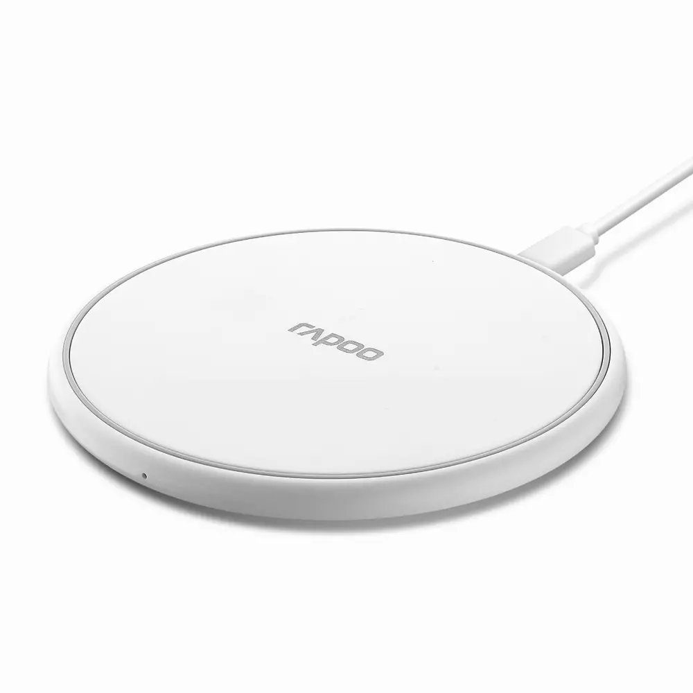 Безжично зарядно устройство RAPOO XC100, Qi, 7.5/10W, Бял