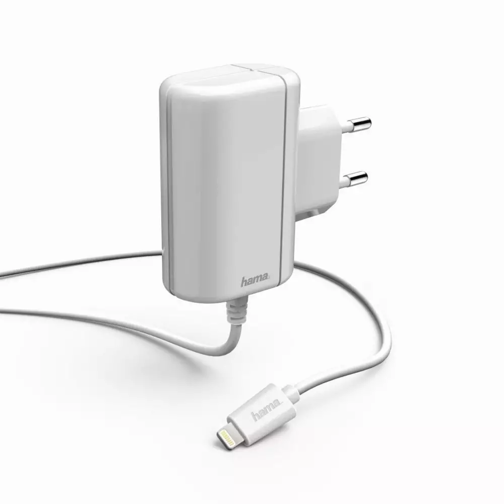 Зарядно HAMA 178262, 220V Lightning за Apple iPhone/iPad, 5 V/2.4 A, бял
