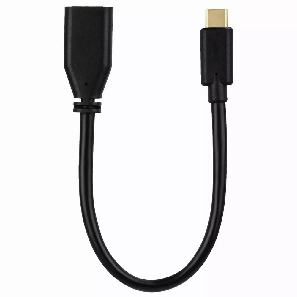Адаптер HAMA 135712 USB-C мъжко - USB 3.1 A женско, 5Gbit/s, 0.15 м., Черен