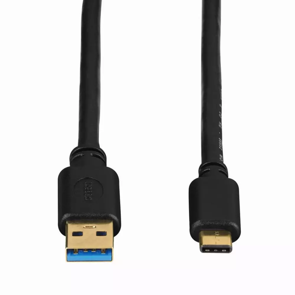 Кабел HAMA 135736, USB-C мъжко-USB 3.1 A мъжко , 5Gbit/s, 1.8 м., Черен