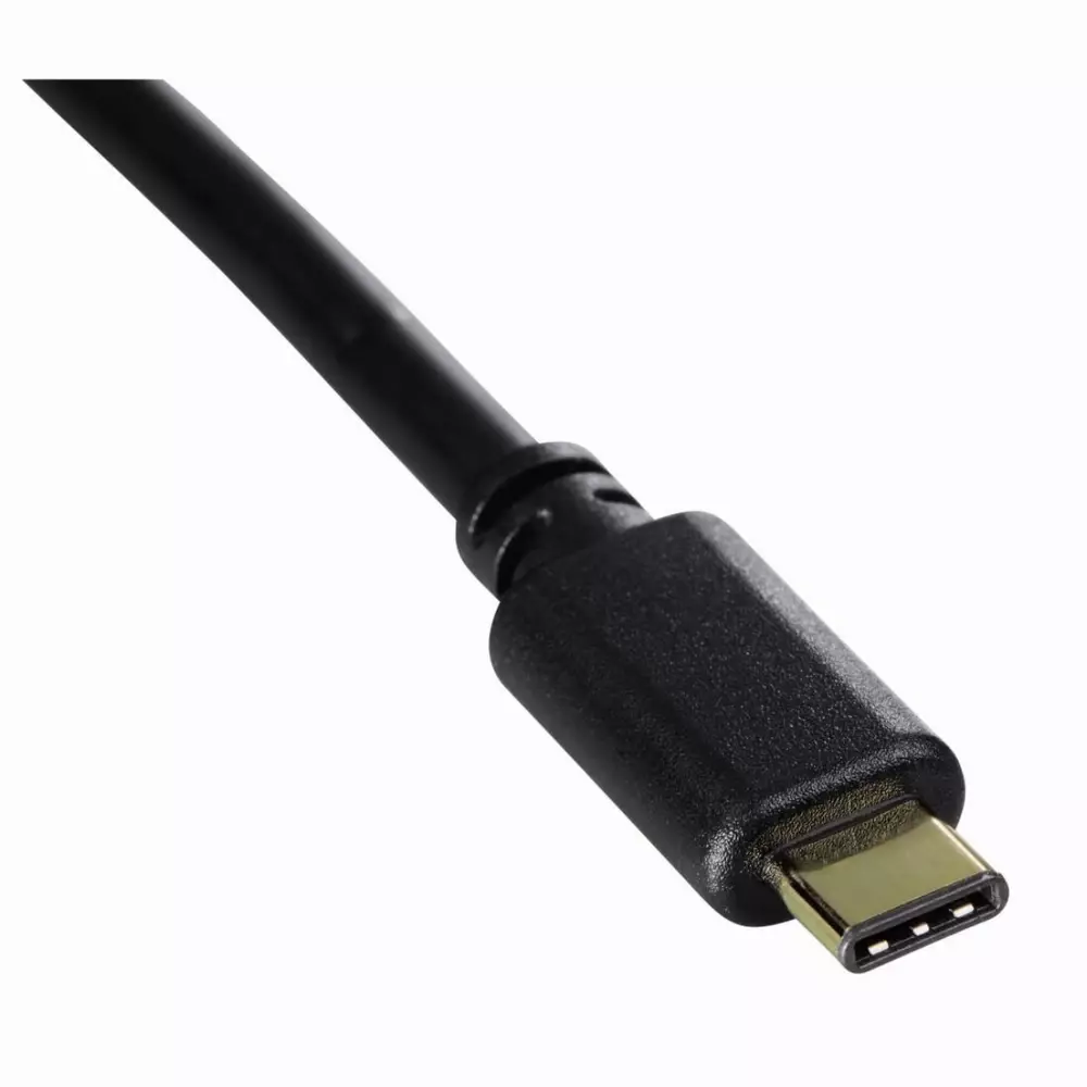 Кабел HAMA 135713 USB-C мъжко - micro USB B мъжко, 480Mbit/s, 0.75 м., Черен