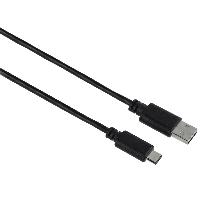 Кабел HAMA 135722 USB-C мъжко - USB 2.0 A мъжко, 480Mbit/s,1 м, Черен