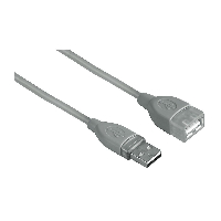 Удължителен кабел HAMA 78400 USB-A женско - USB-A мъжко, 5 м, 1 звезда, екраниран
