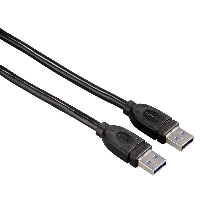 Кабел HAMA 54500 USB 3.0, USB-A мъжко - USB-А мъжко, 1.8 м, 1 звезда, екраниран