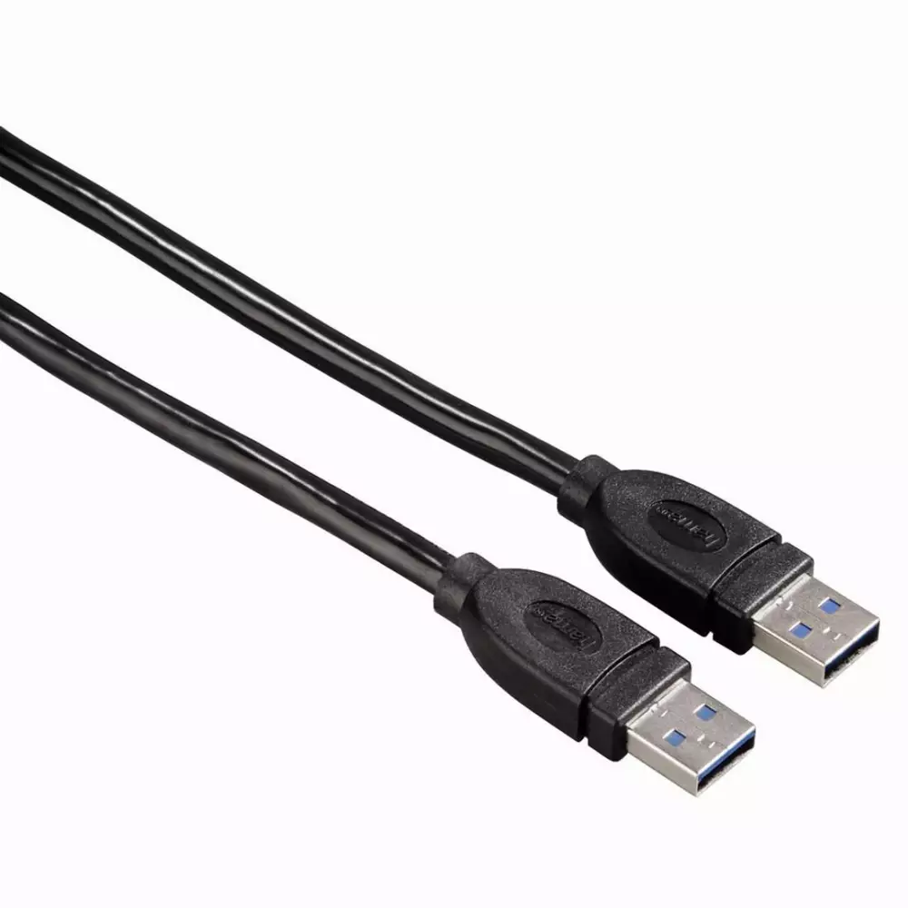 Кабел HAMA 54500 USB 3.0, USB-A мъжко - USB-А мъжко, 1.8 м, 1 звезда, екраниран