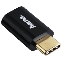 Адаптер HAMA  USB-C мъжко- Micro USB B женско , 480Mbit/s, Черен