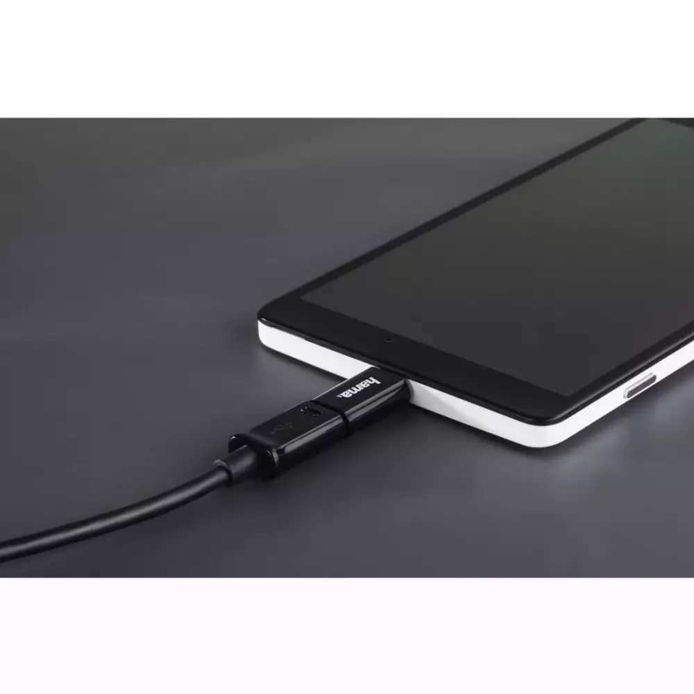 Адаптер HAMA  USB-C мъжко- Micro USB B женско , 480Mbit/s, Черен