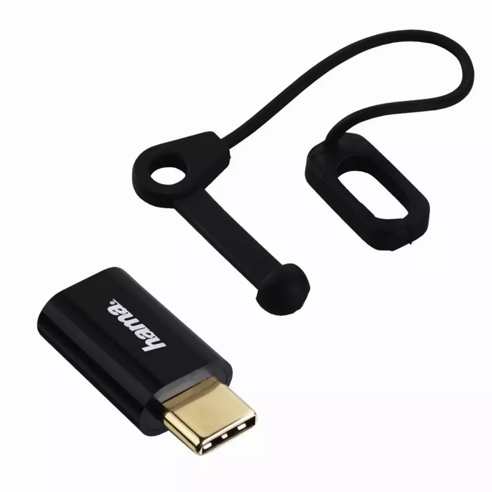 Адаптер HAMA  USB-C мъжко- Micro USB B женско , 480Mbit/s, Черен