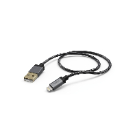 Кабел HAMA Elite USB-A мъжко - Lightning мъжко, 0.75 м., 5 звезди, Антрацит