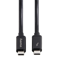 Кабел HAMA 135709, USB-C Thunderbolt&trade;3, 20 Gbps, 5A, 100W, Ultra-HD 4K, 1м, Черен