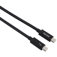 Кабел HAMA 135709, USB-C Thunderbolt&trade;3, 20 Gbps, 5A, 100W, Ultra-HD 4K, 1м, Черен