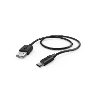 Кабел HAMA USB-C мъжко -USB 2.0 A мъжко, 0.6 м., 480Mbit/s,Черен