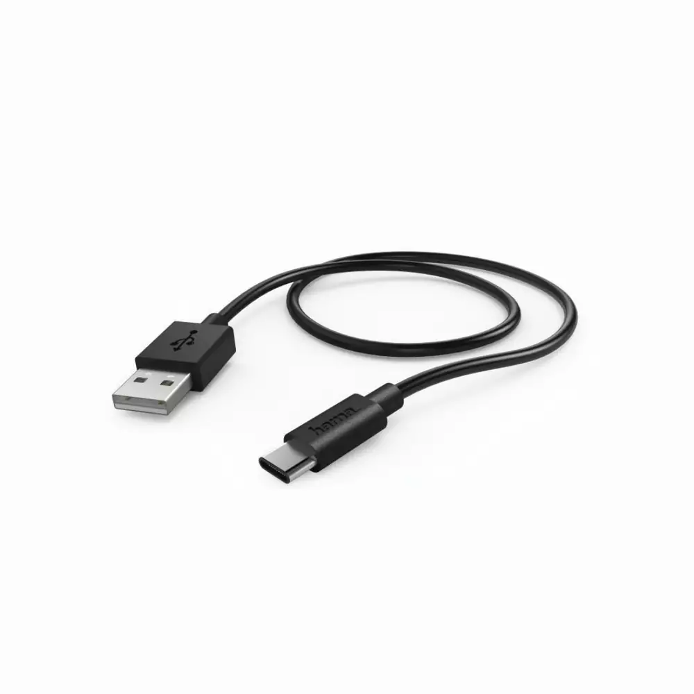 Кабел HAMA USB-C мъжко -USB 2.0 A мъжко, 0.6 м., 480Mbit/s,Черен