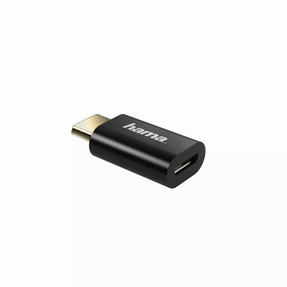 Адаптер HAMA 178399, Micro USB женско - USB-C мъжко, 480 Mbit/s,Черен