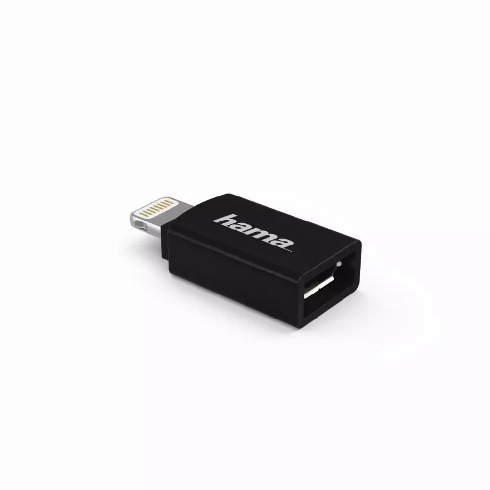 Адаптер HAMA 178400 micro USB - Lightning, Черен